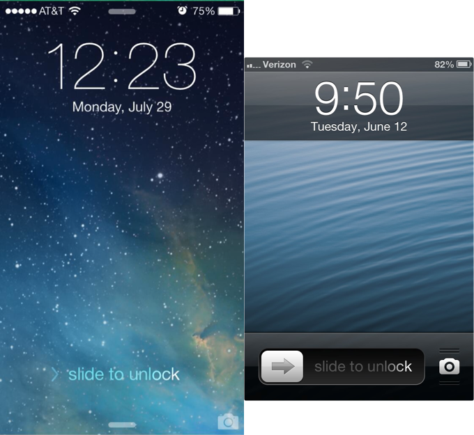 The iOS 7 Lock Screen